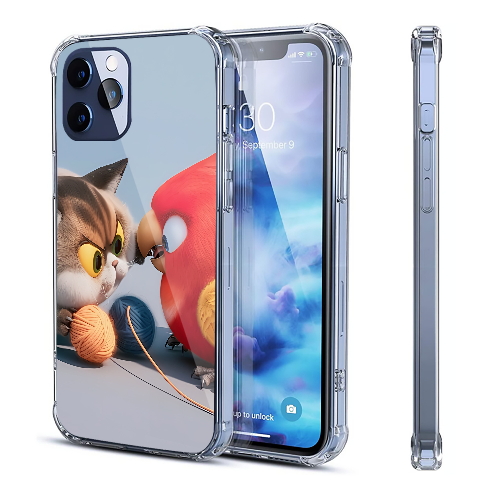 （画像用） Angry Birds アングリーバード 【iPhone 12シリーズ対応】透明スマホケース（クリアソフトケース）